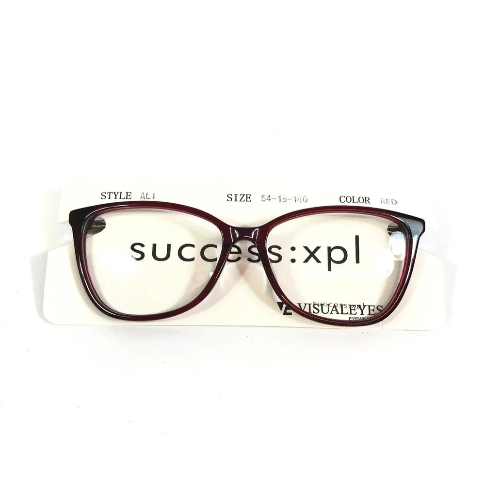 Success Eyeglasses Frames ALI RED Tortoise Cat Eye Full Rim 54-15-140